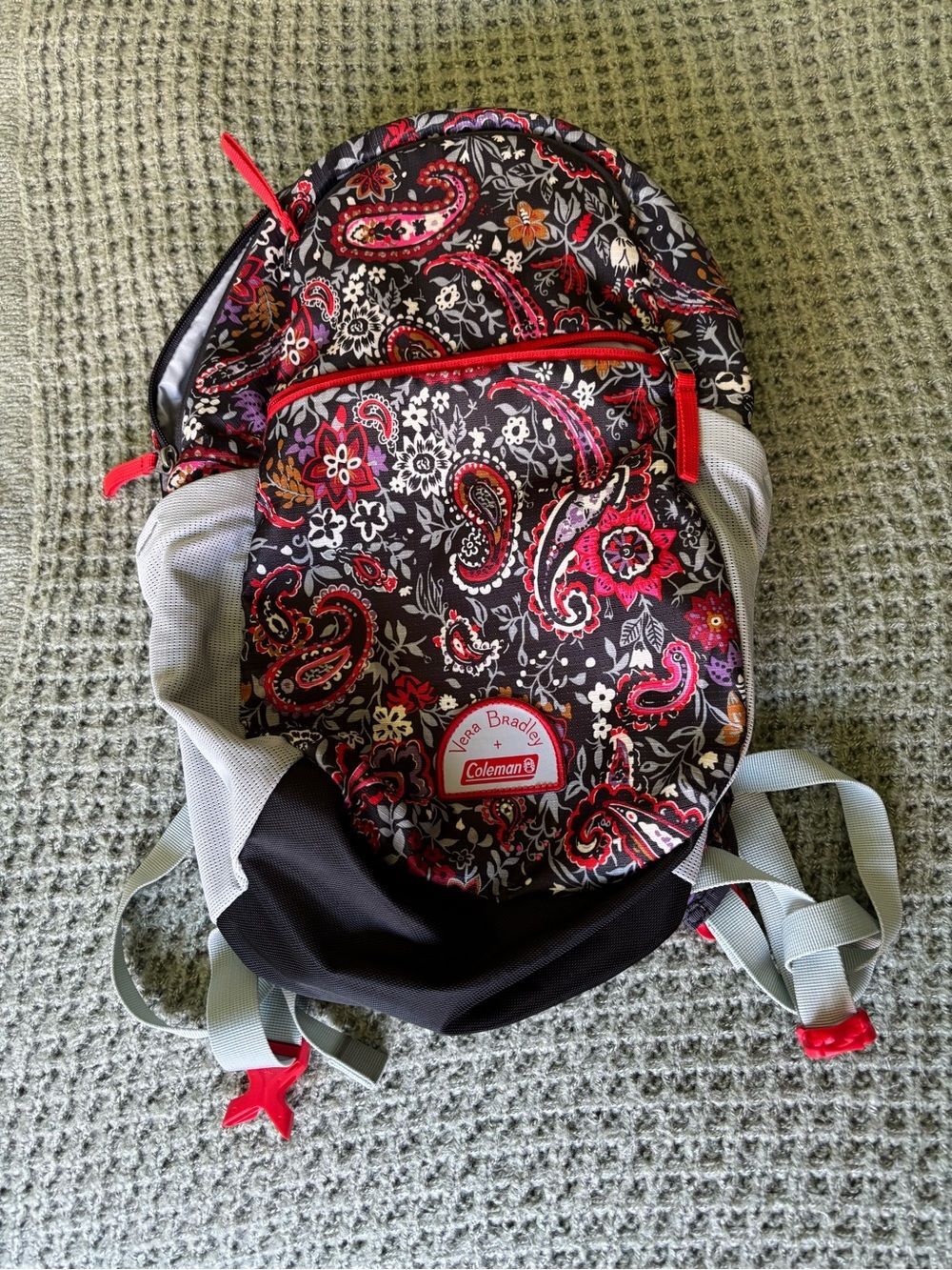 Vera Bradley x Coleman 15L Lightweight Outdoor Backpack in Eden Paisley Grey